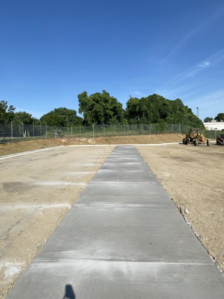 Parking lot construction showing paving and site work Ross Dress for Less Decatur GA