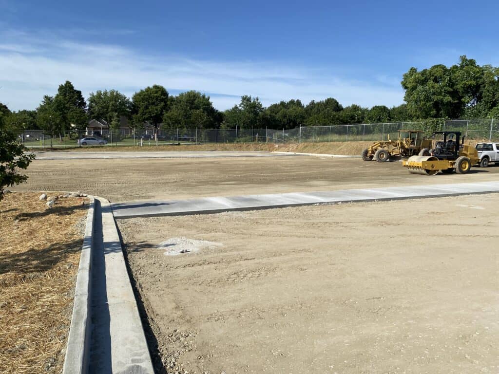 Parking lot paving progress and site improvements Ross Dress for Less Decatur GA