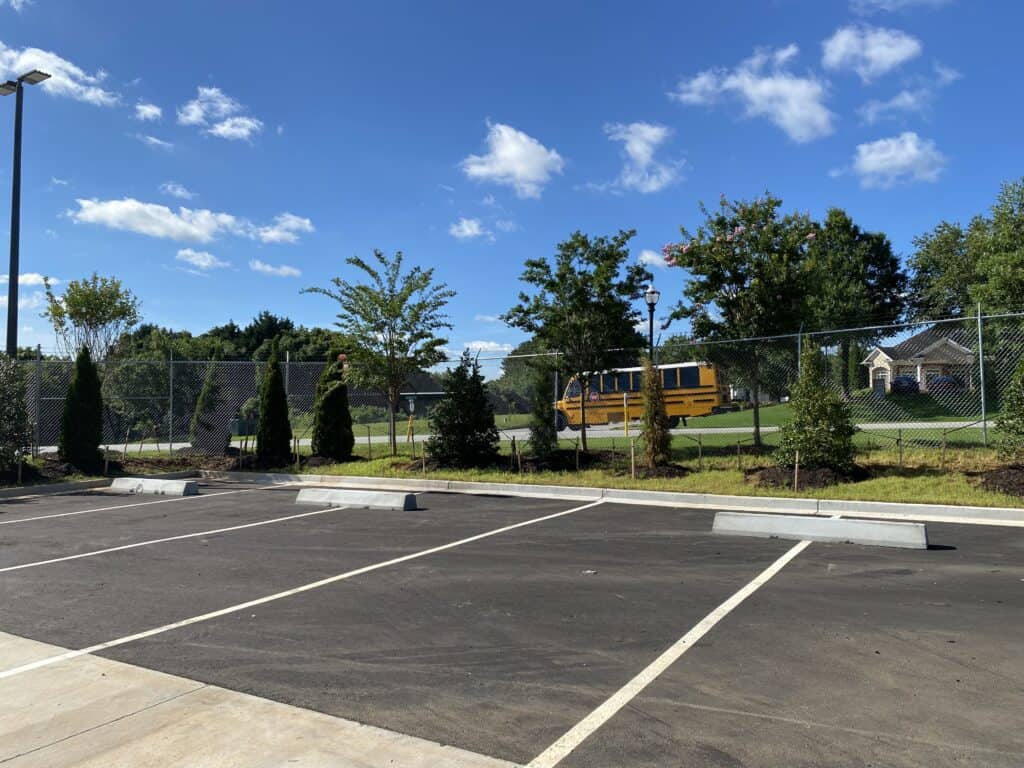 Completed parking lot with striping and pavement markings Ross Dress for Less Decatur GA
