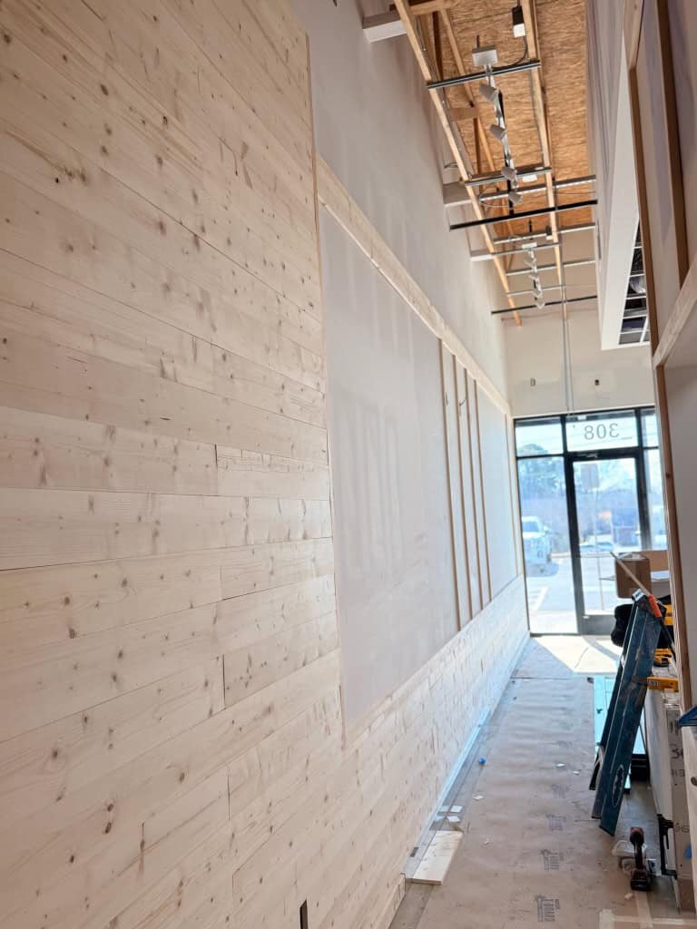 Tropical Smoothie Cafe Covington GA — interior paint application during restaurant build-out by Modern Day Commodities
