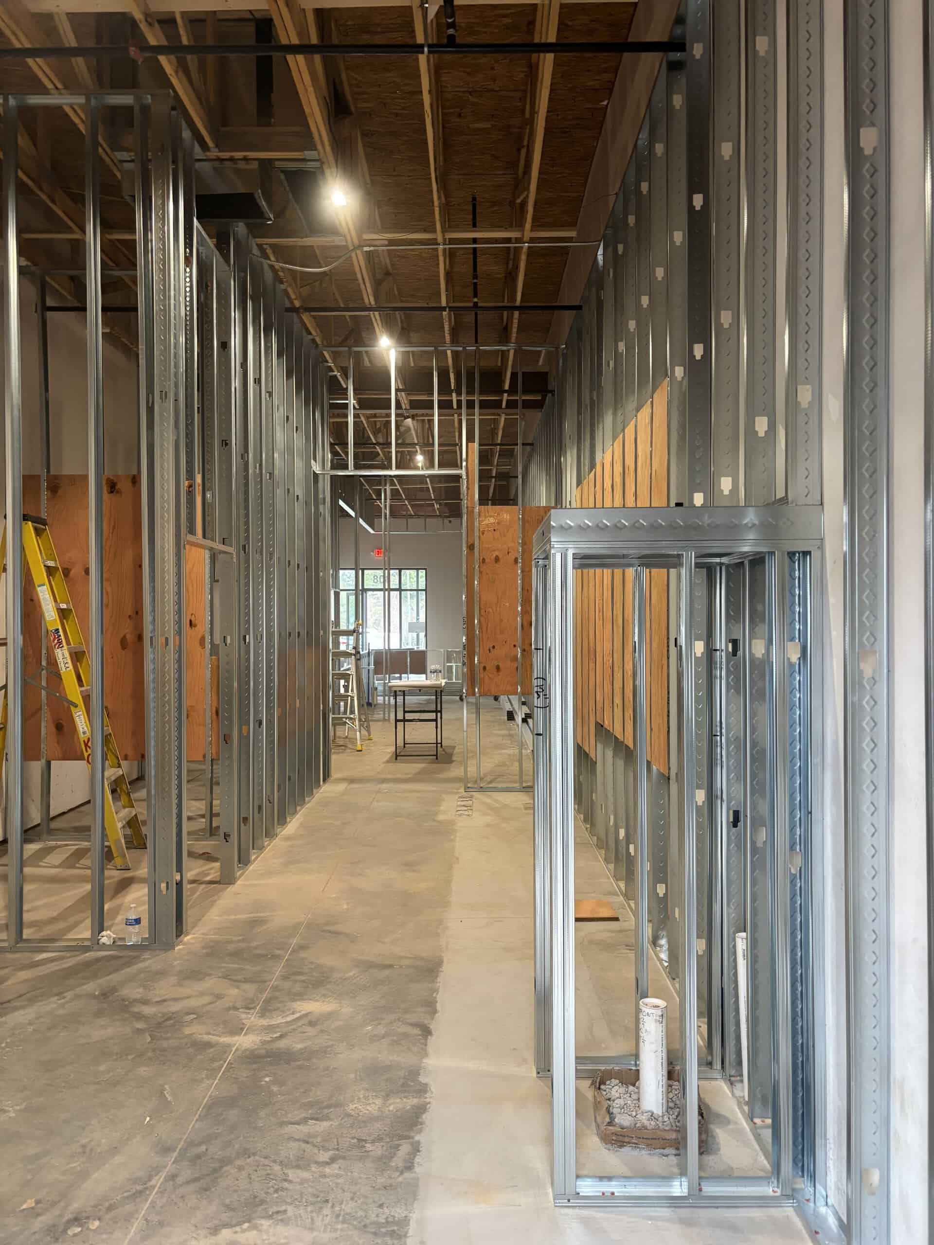 Tropical Smoothie Cafe Covington GA — electrical rough-in during restaurant build-out by Modern Day Commodities