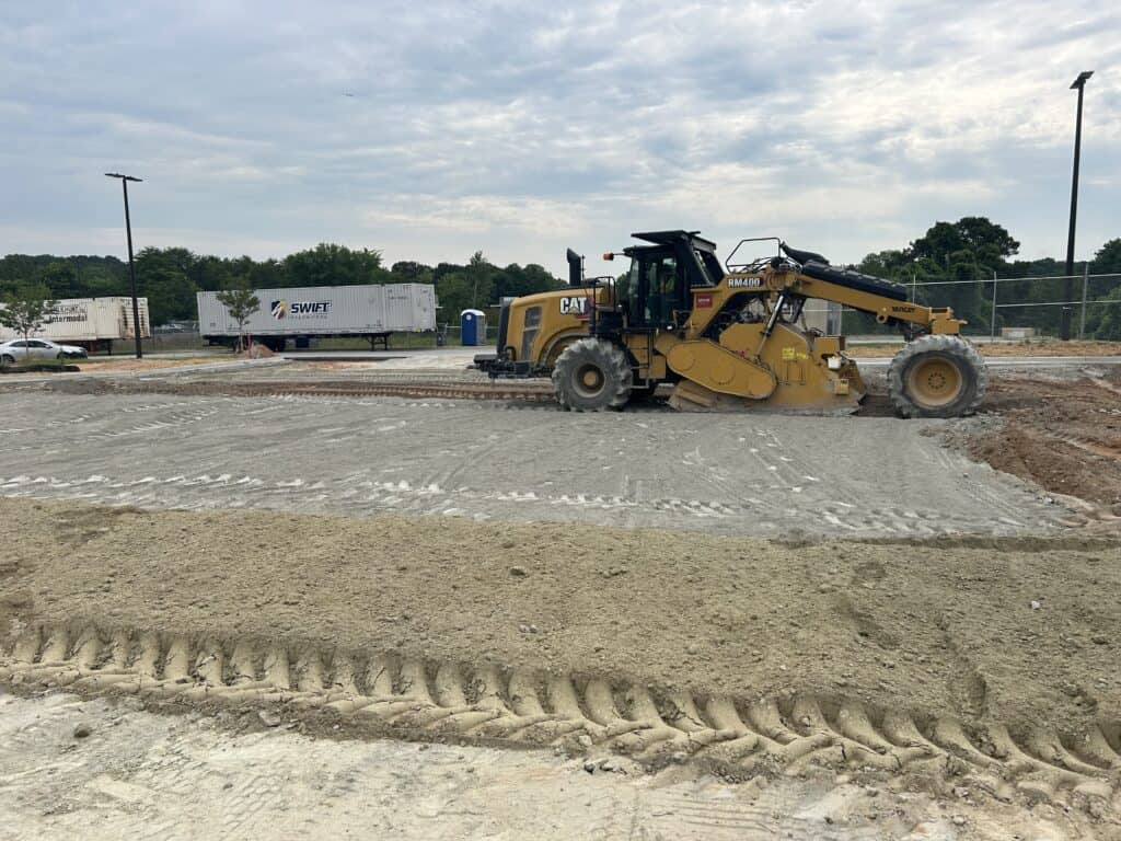 Completed parking lot paving and exterior improvements at Ross Dress for Less Decatur GA