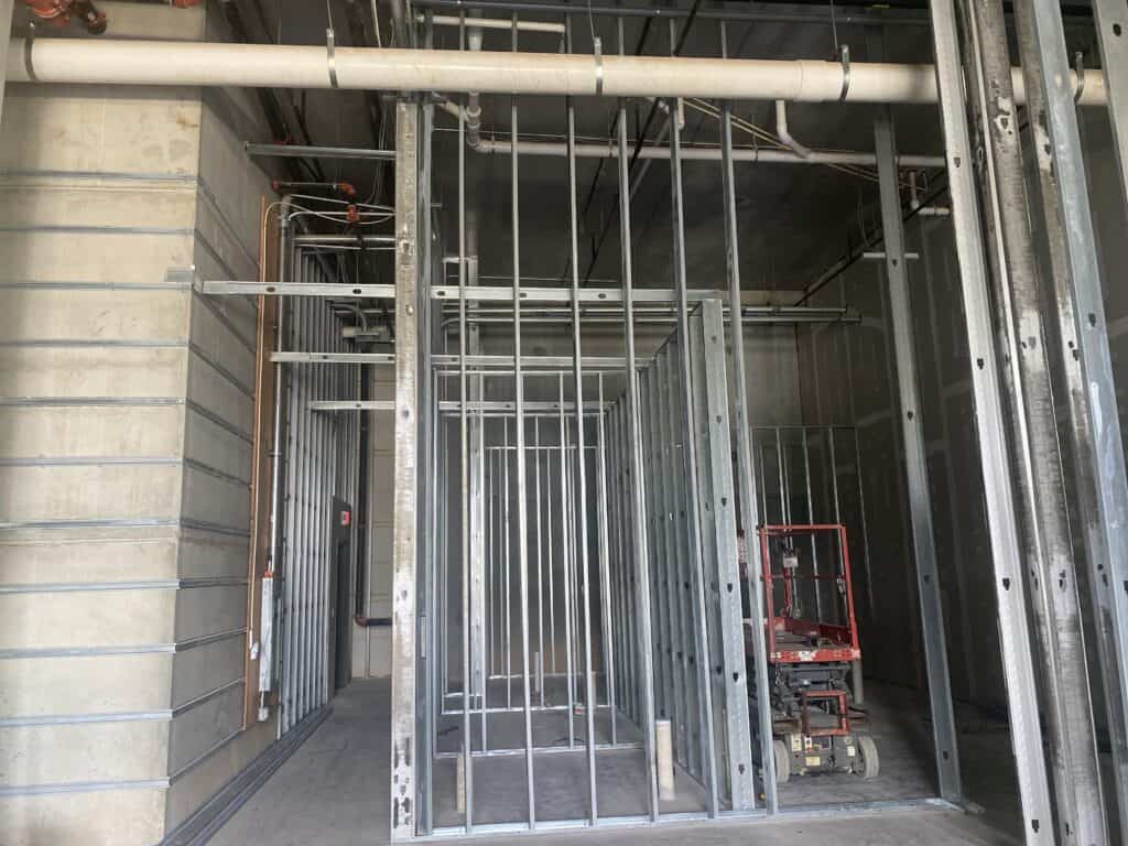 Brews and Hops Taproom Chamblee GA - HVAC ductwork installation during first-generation tenant improvement by Modern Day Commodities