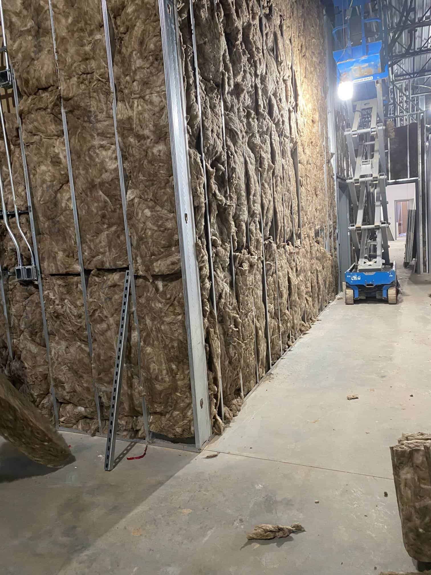 Lidl supermarket Decatur GA — wall insulation installation (view 2) during ground-up commercial construction by Modern Day Commodities