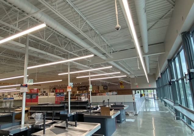 Lidl supermarket Decatur GA — interior finish work during ground-up commercial construction by Modern Day Commodities