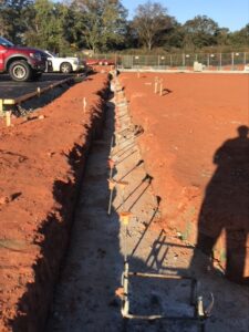 Lidl supermarket Decatur GA — footer excavation and concrete prep (view 2) during ground-up commercial construction by Modern Day Commodities