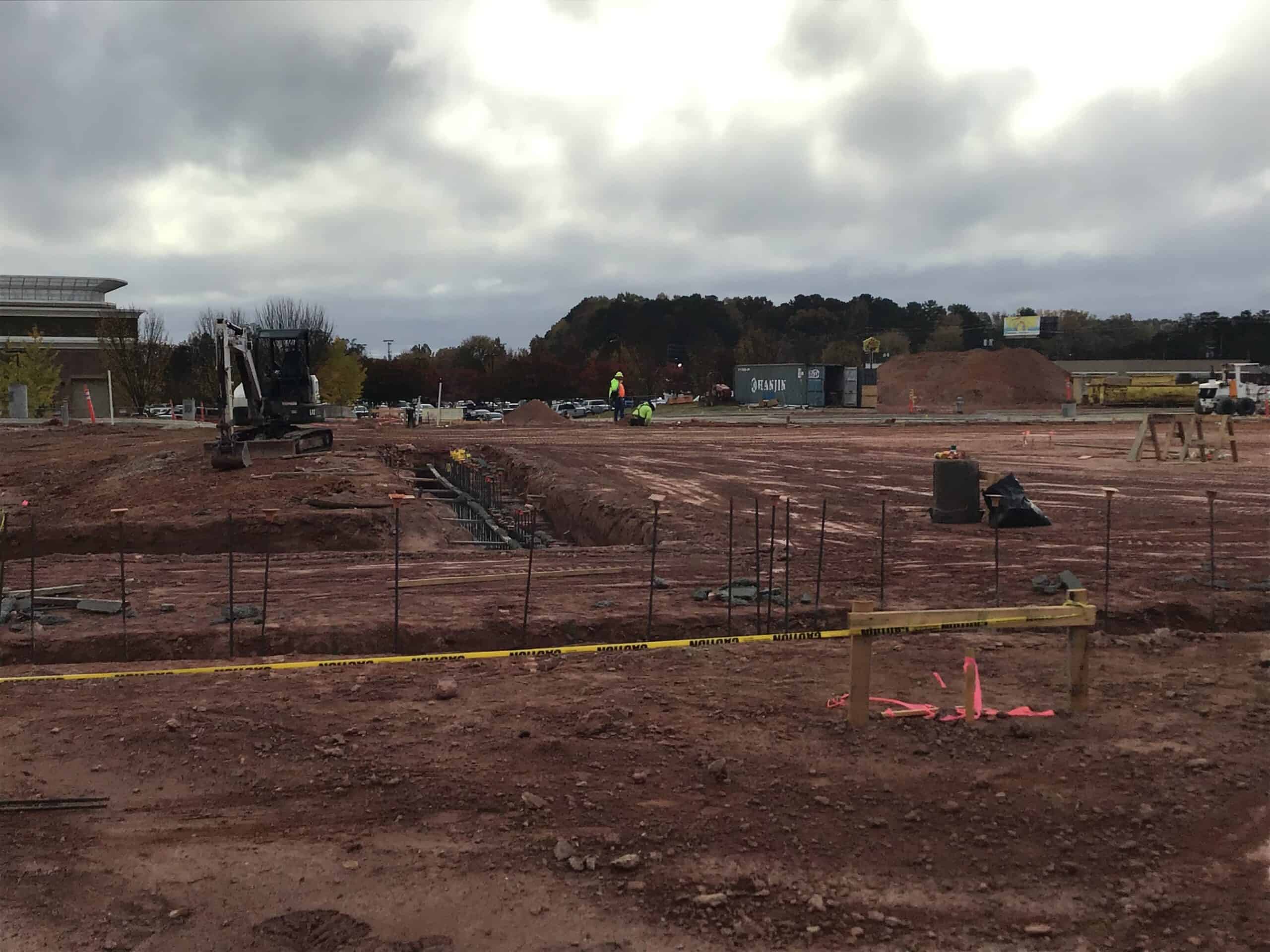 Lidl supermarket Decatur GA — footer excavation and concrete prep during ground-up commercial construction by Modern Day Commodities