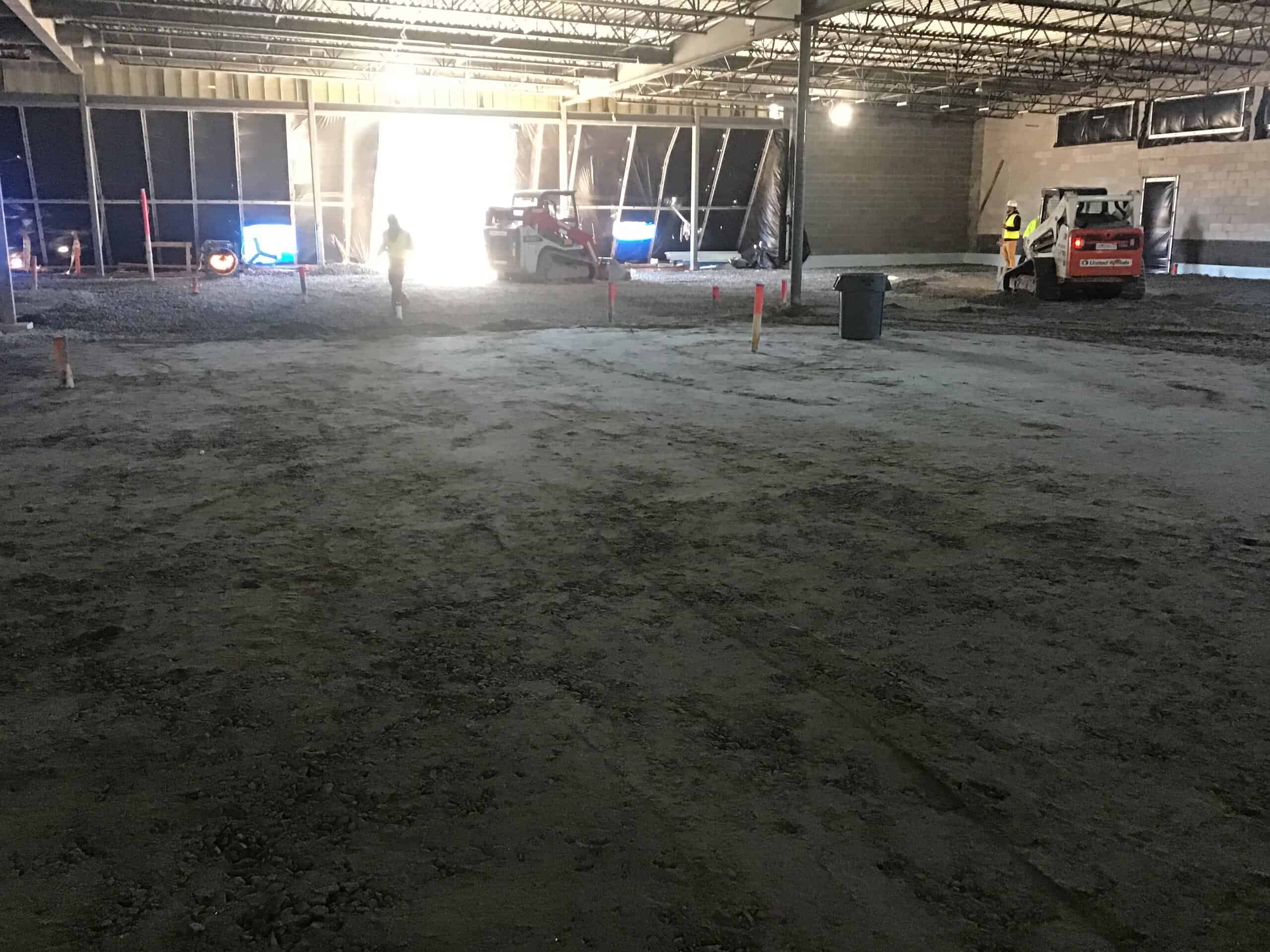 Lidl supermarket Decatur GA — building pad and slab preparation (view 2) during ground-up commercial construction by Modern Day Commodities
