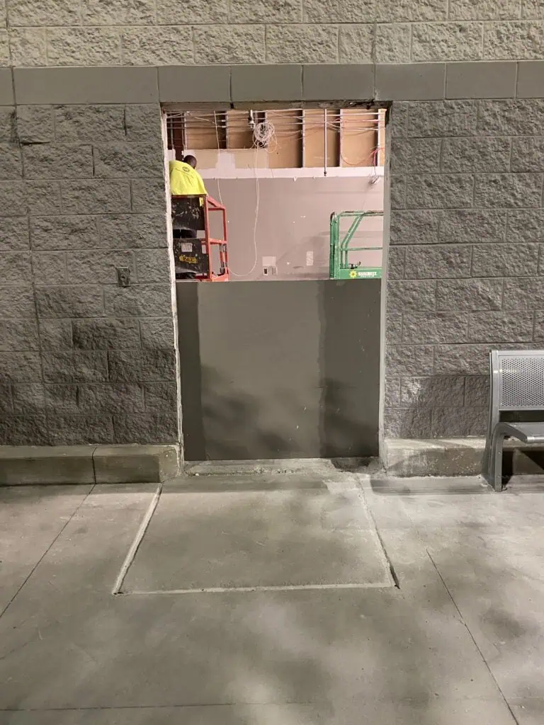 Target store interior renovation work