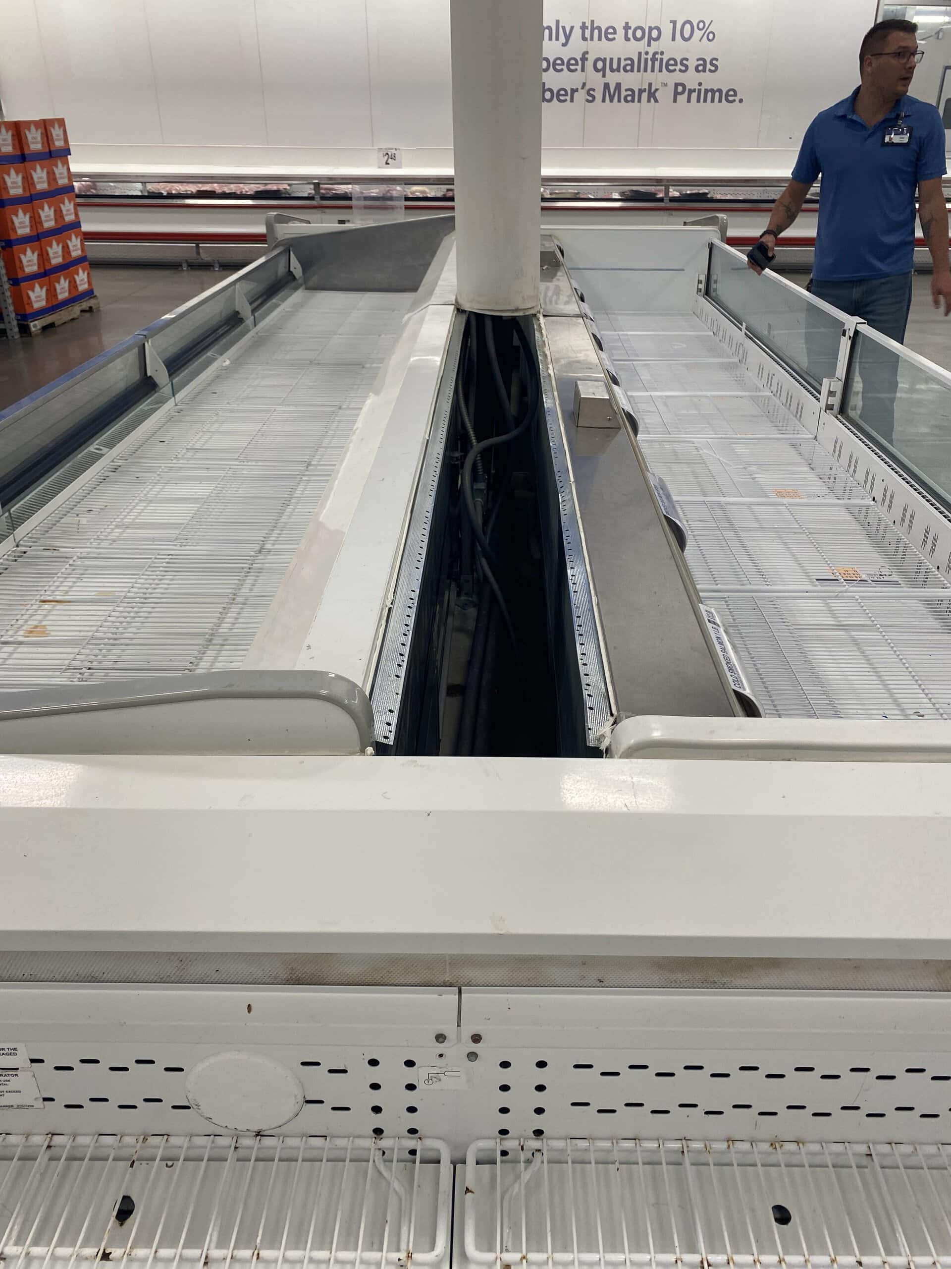 Sam's Club remodel occupied retail environment