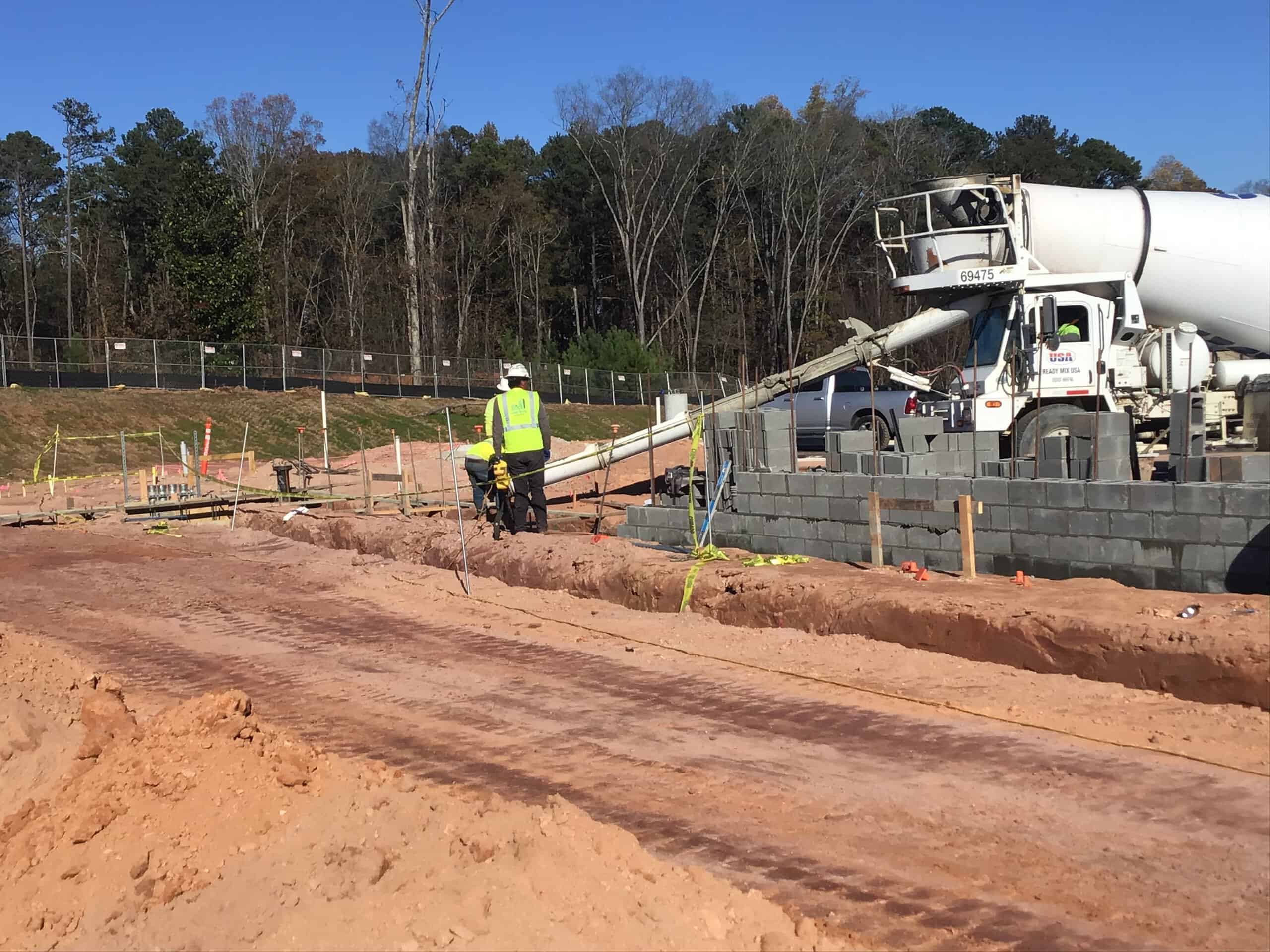 Lidl supermarket Decatur GA — early structural and shell progress (view 2) during ground-up commercial construction by Modern Day Commodities