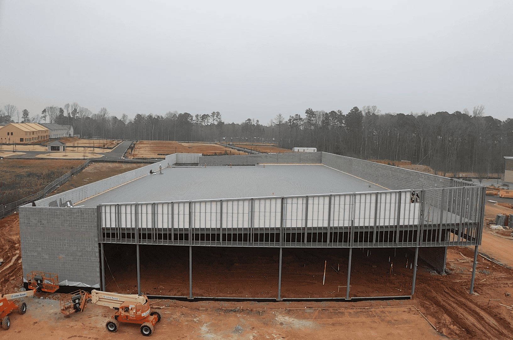 Lidl supermarket Decatur GA — mid-phase construction activity (view 3) during ground-up commercial construction by Modern Day Commodities
