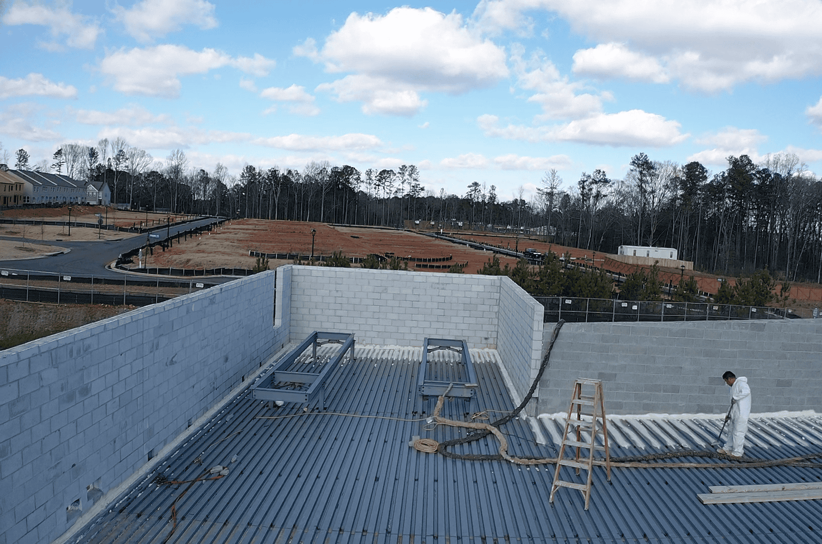 Lidl supermarket Decatur GA — mid-phase construction activity (view 5) during ground-up commercial construction by Modern Day Commodities