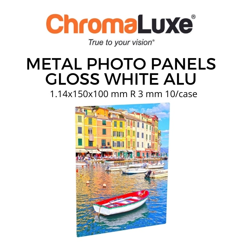 Panel foto MDF blanco brillo perfil negro (700x1000mm)