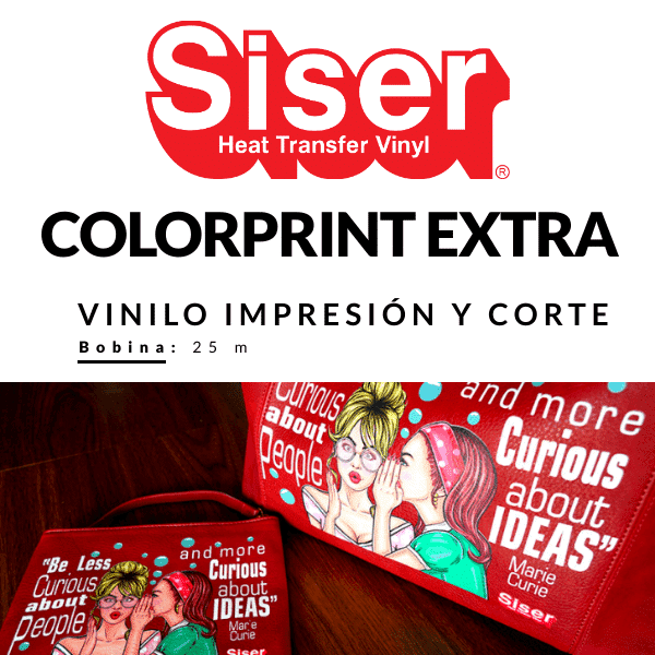 Vinilo Textil Siser Impresión y Corte PVC para Nylon, cuero - COLORPRINT EXTRA