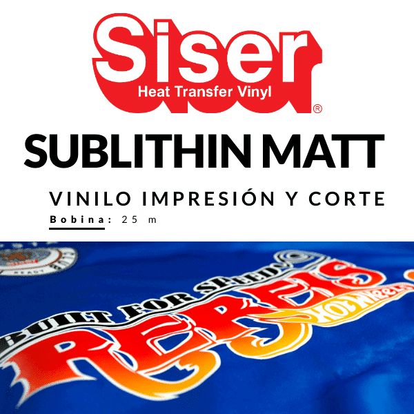 Sublithin Matt - Vinilo textil impresión y corte Especial SUBLIMACION
