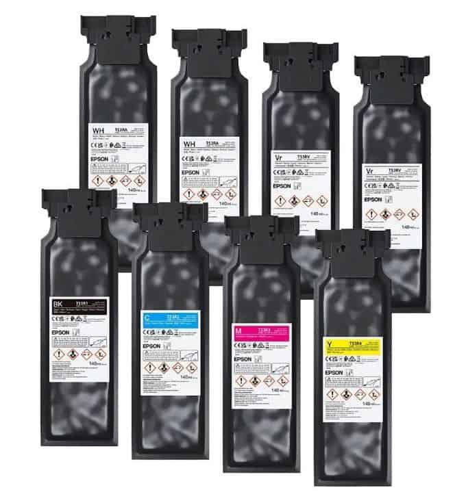 Tóner de tinta para impresoras Epson, compatible con diferentes modelos, en cartuchos de tinta negros y de colores para impresión de alta calidad y durabilidad.