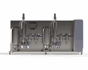 Industrial water purification system for manufacturing processes.