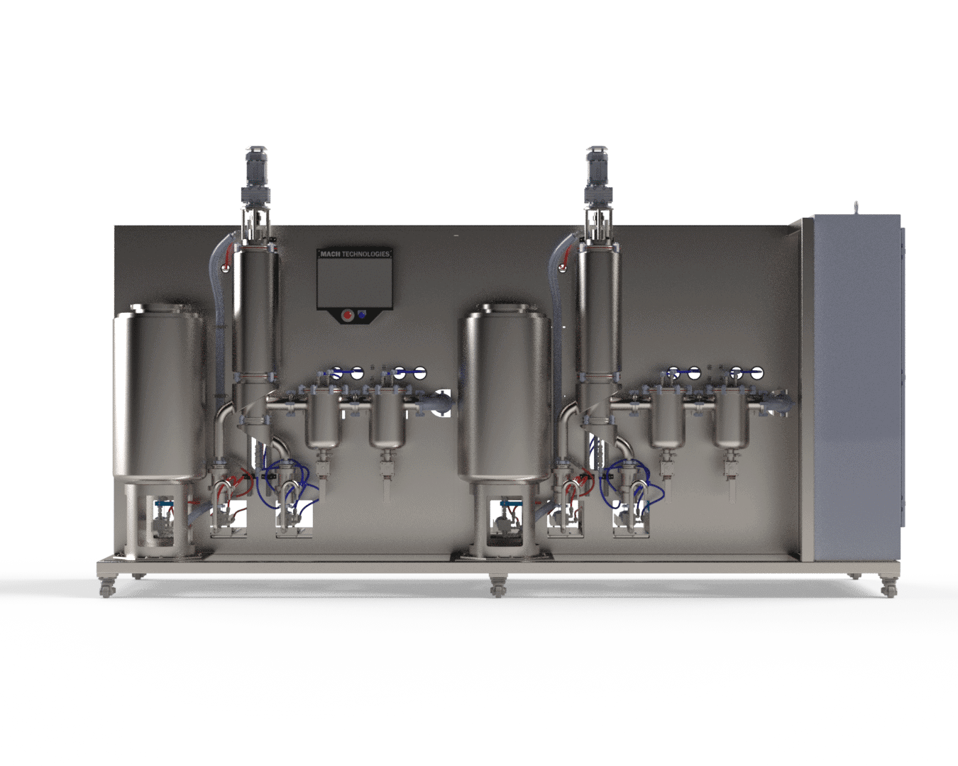 Industrial water purification system for manufacturing processes.