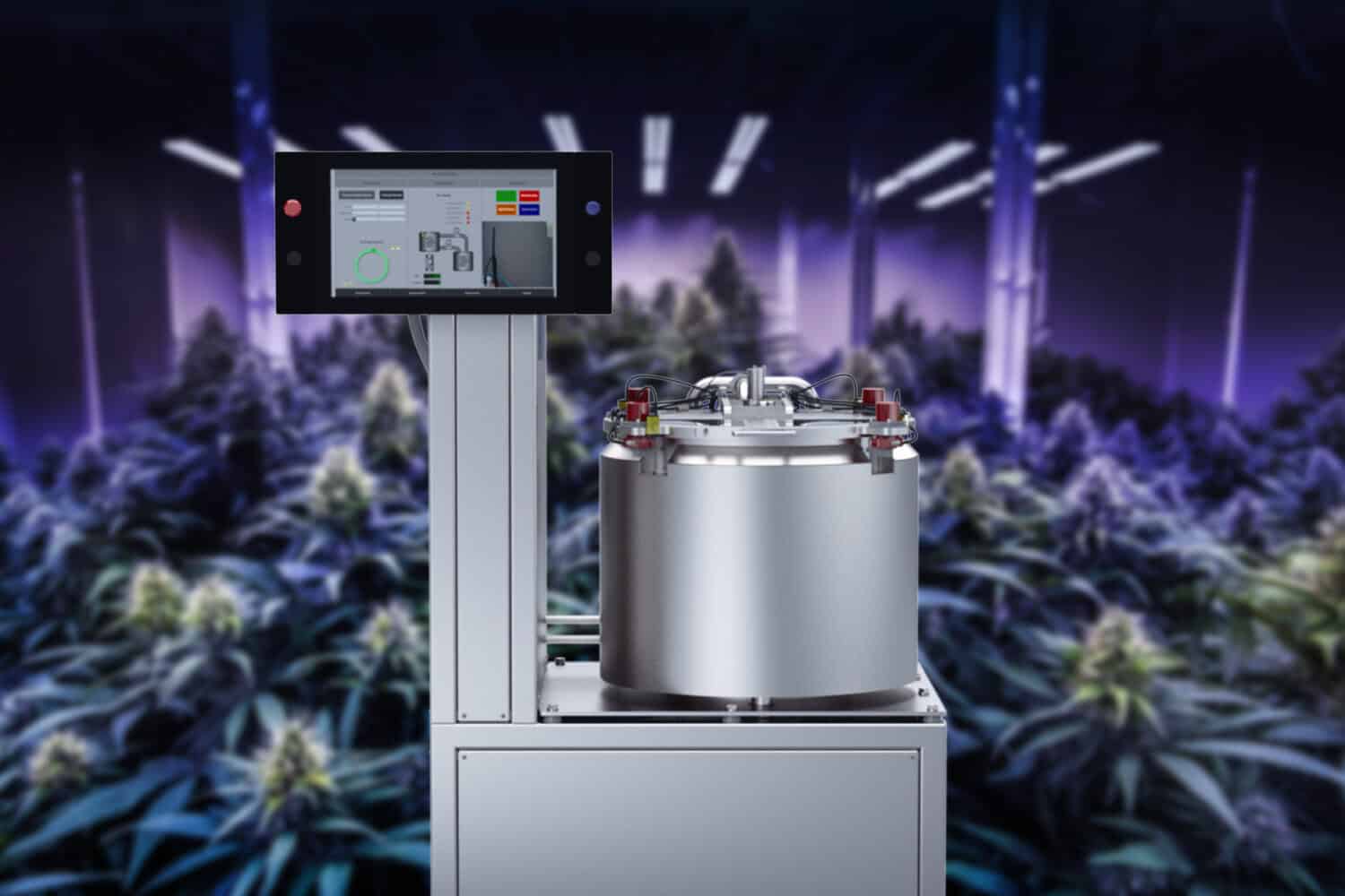 Precision cannabis extraction equipment with automated control systems for efficient oil production.