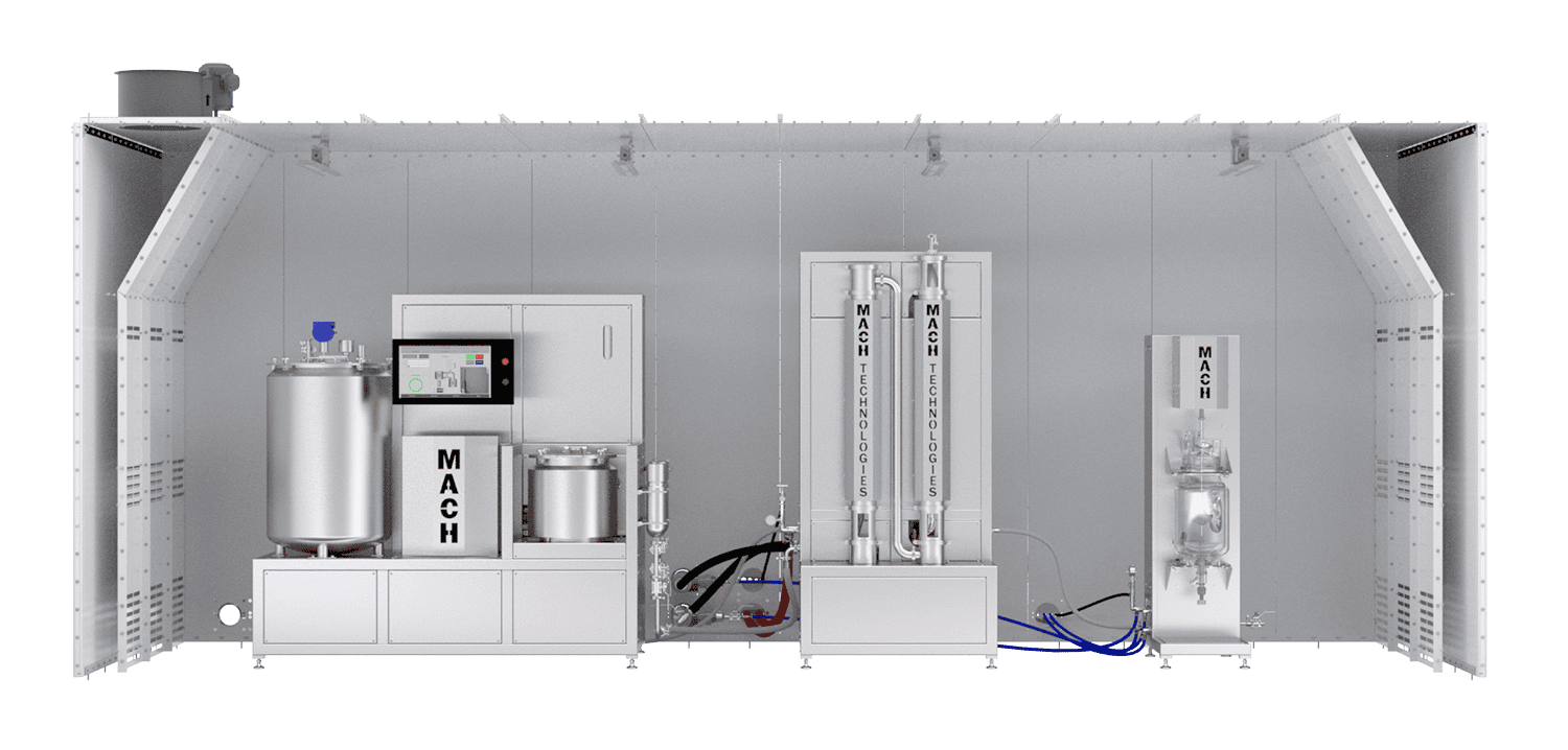 High-tech industrial cleaning equipment for manufacturing processes.