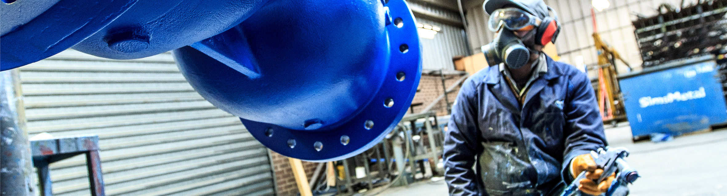 Spray painting a large Mack Valve