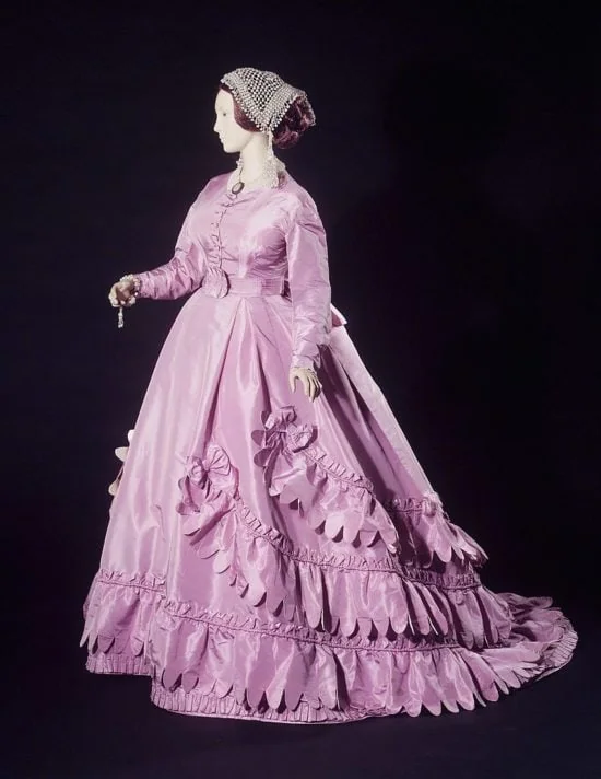 House of Worth 1862 mauve dress