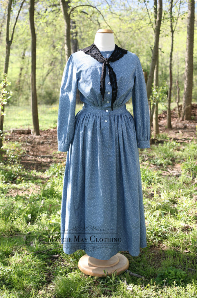 1850 dresses Victorian 1850s Gown, Gone With the Wind Historical Dress, 1860s Daydress,  American Civil War Walking Gown