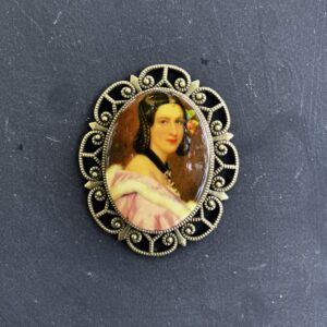 Porcelain Romantic Portrait Cameo