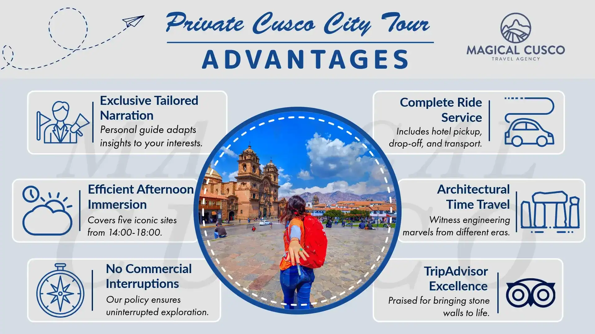 Explore Cusco with our private city tour, including tailored narration, efficient afternoon visits,.