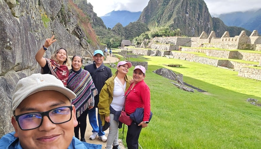 Machu Picchu archaeological site viewed from above during a one-day visit