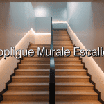 applique mural pour escalier intérieur moderne avec éclairage chaleureux