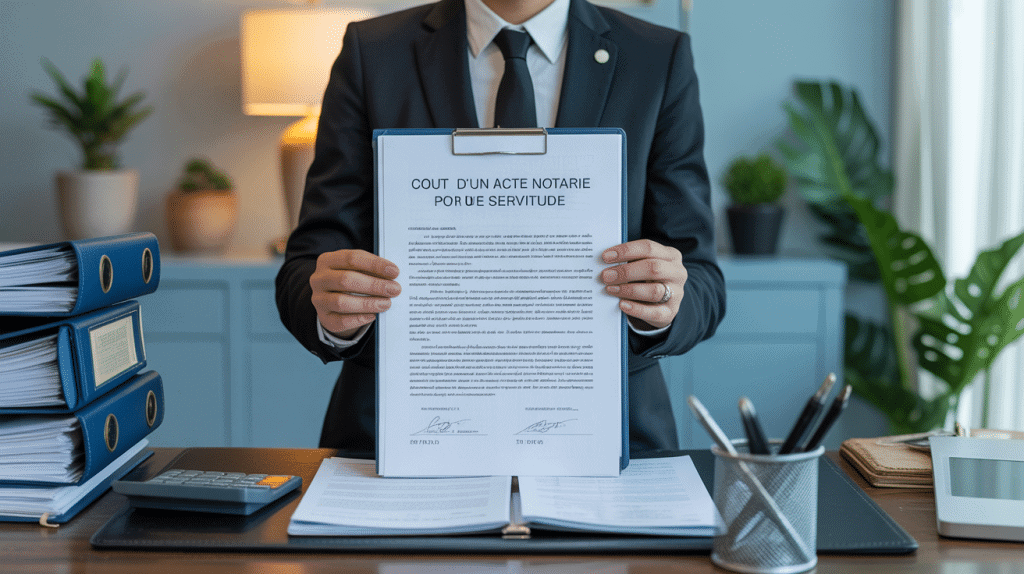 Bureau notaire moderne cout d'un acte notarié pour une servitude