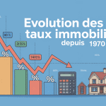 Graphique historique taux immobilier 1970 France