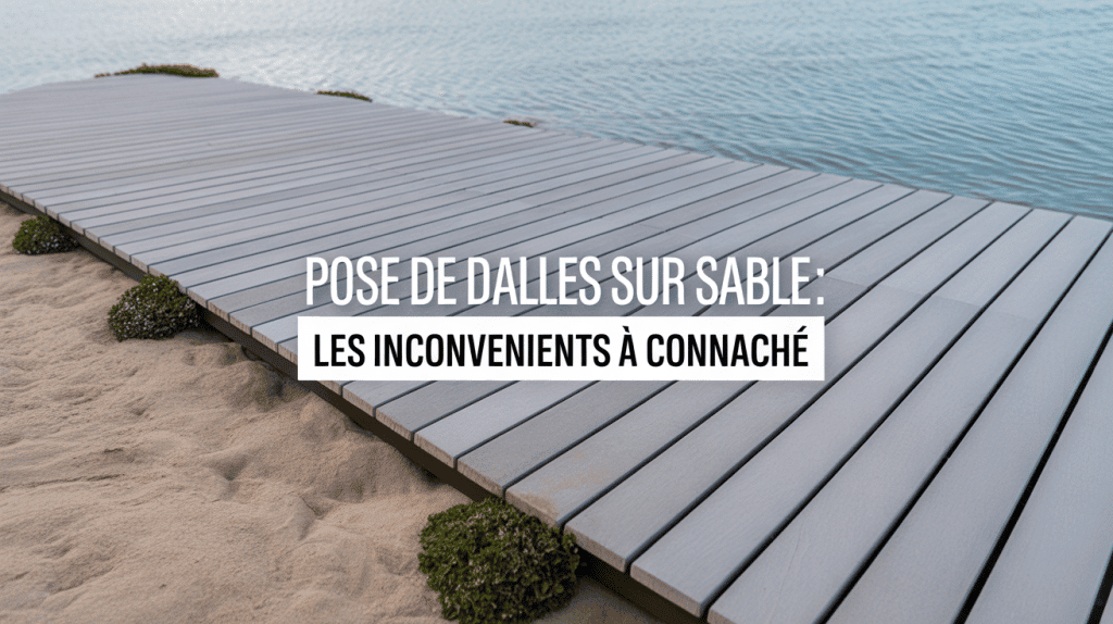 inconvénients pose dalle sur sable vue terrasse affaissée mousse