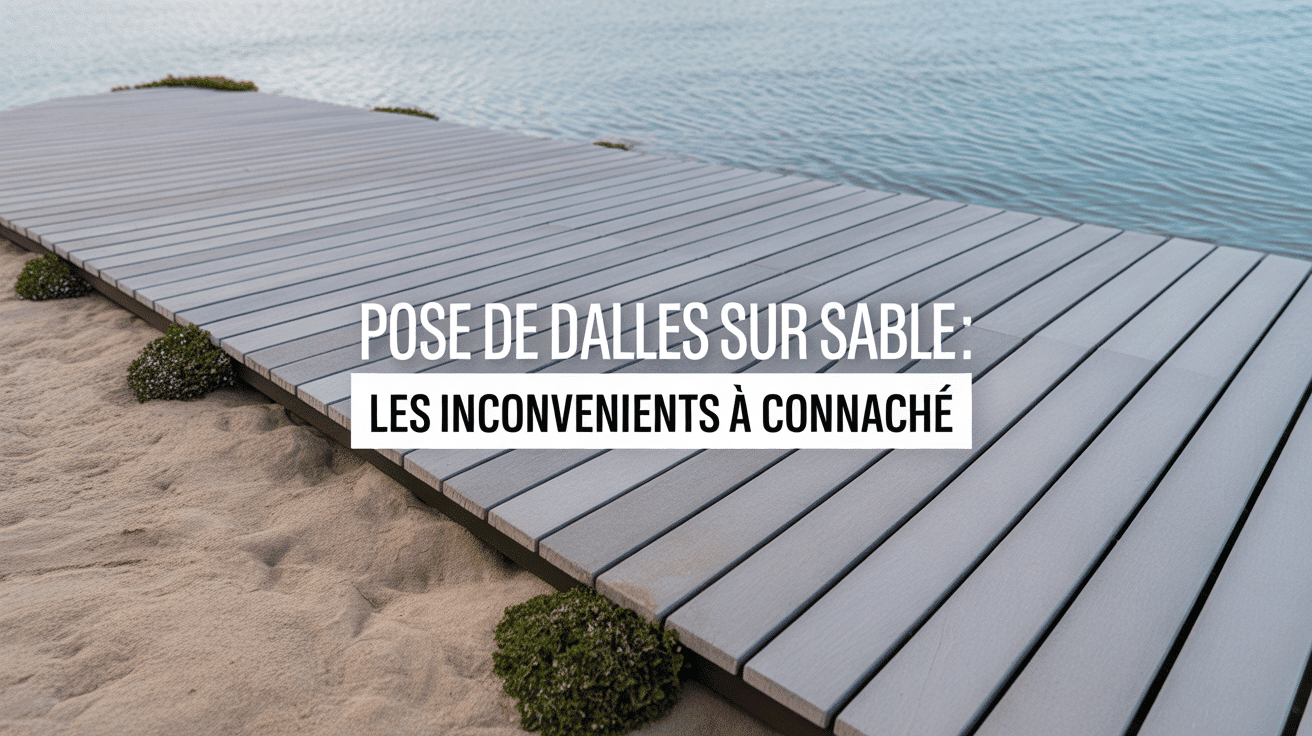 inconvénients pose dalle sur sable vue terrasse affaissée mousse