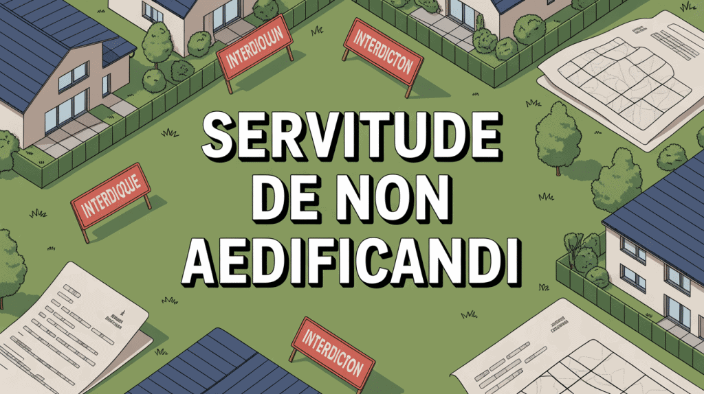 illustration servitude de non aedificandi terrain maisons et documents