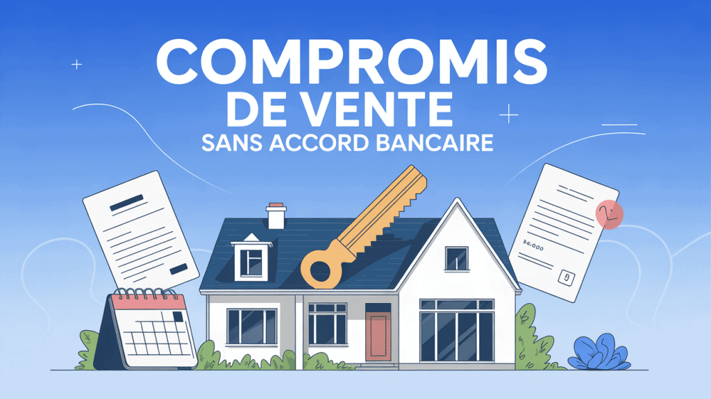 Illustration signer un compromis de vente avant l'accord de la banque