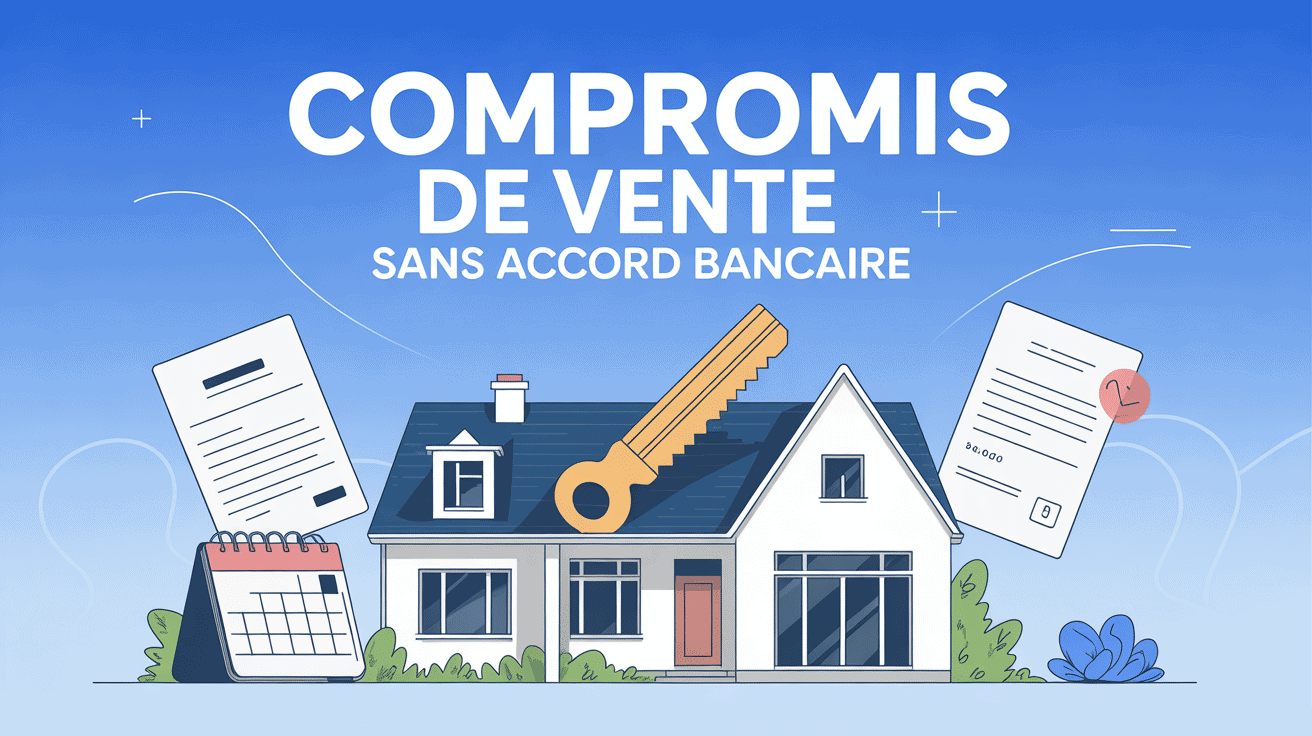 Illustration signer un compromis de vente avant l'accord de la banque