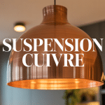 Suspension cuivre élégante dans un intérieur moderne