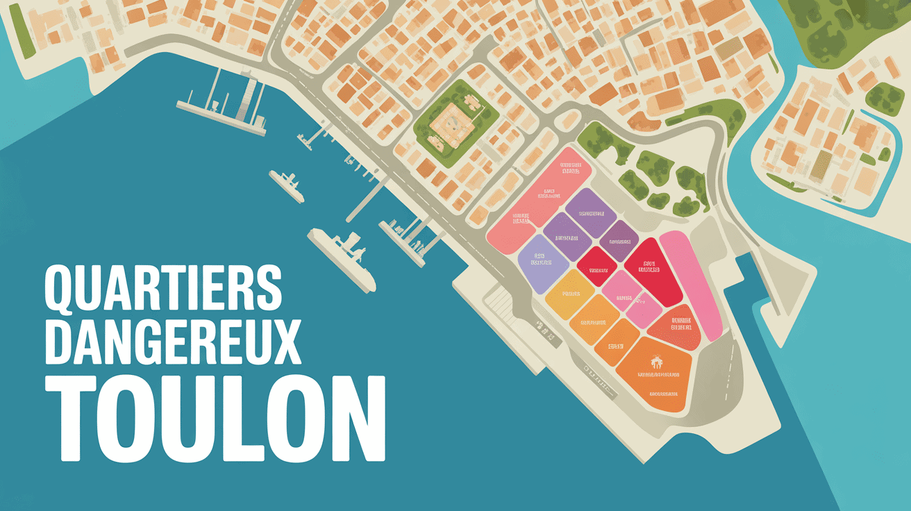 Carte toulon quartier à éviter vue générale