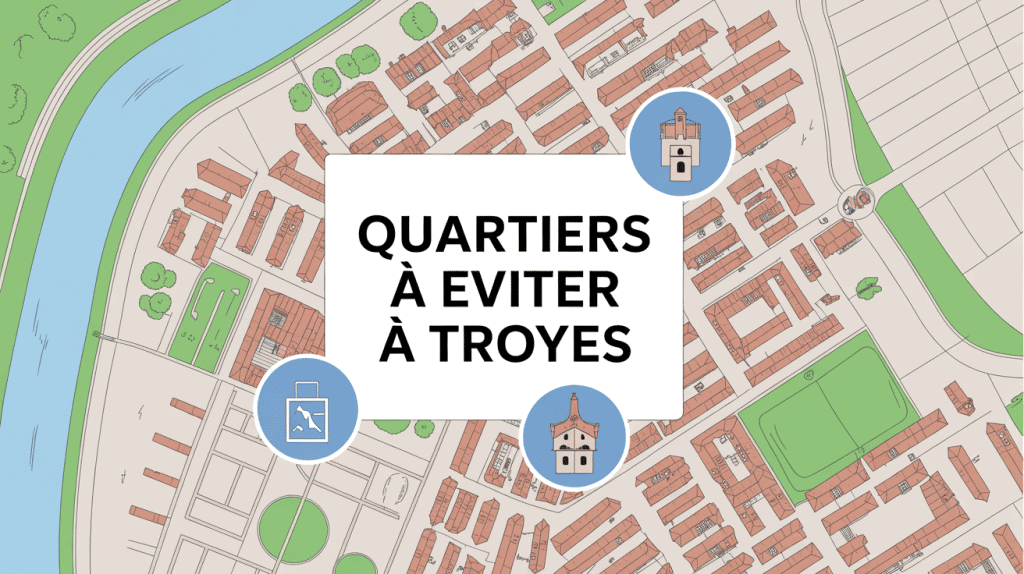 vue aérienne troyes quartiers à éviter carte urbaine