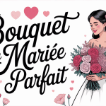 Mariée robe blanche avec bouquet mariée fleurs colorées