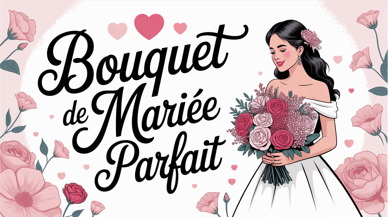 Mariée robe blanche avec bouquet mariée fleurs colorées