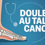 douleur au talon cancer illustration coupe pied anatomie