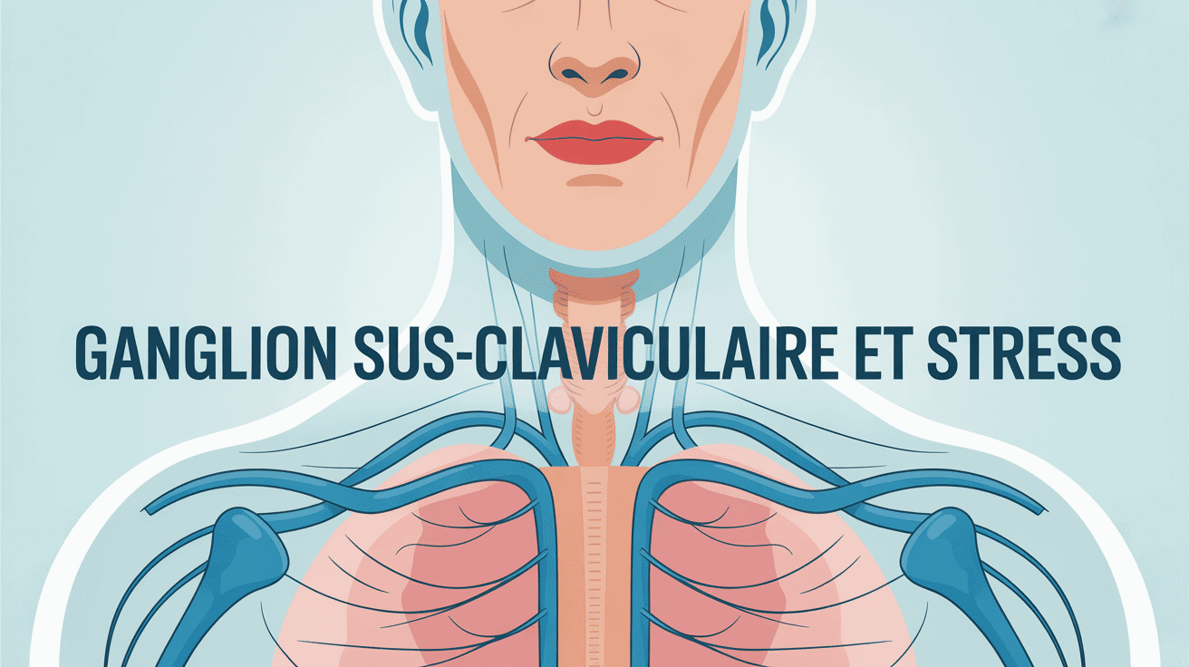 Schéma ganglion sus claviculaire stress cou