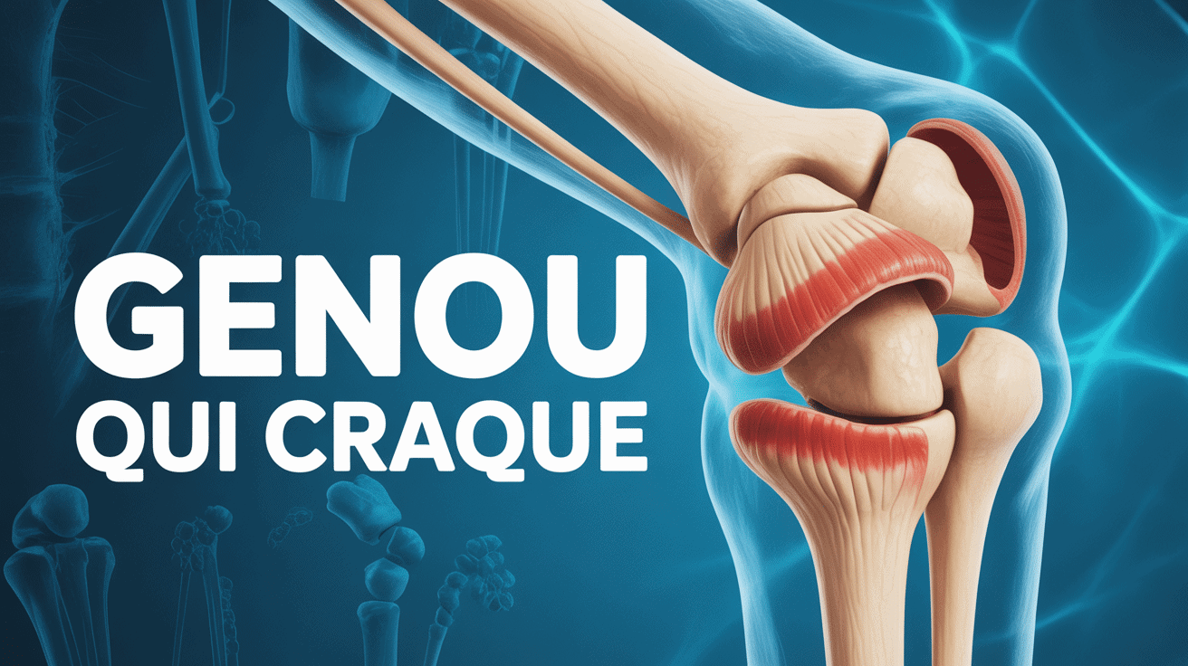 Coupe médicale d'un genou qui craque articulations cartilage os