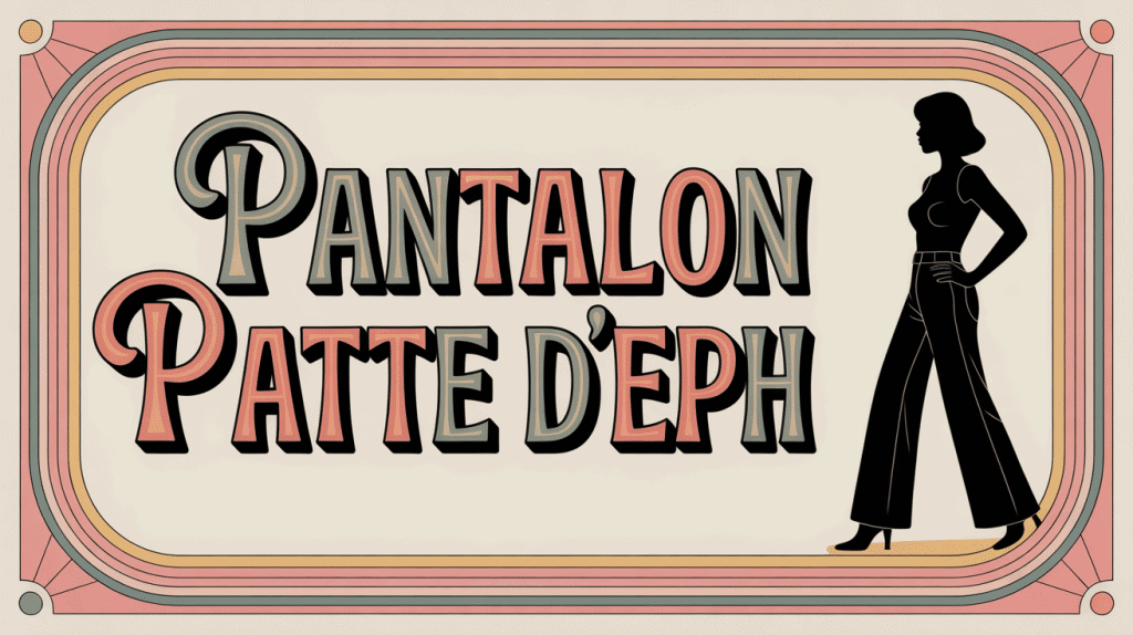 Silhouette portant un pantalon patte d'eph rétro années 70