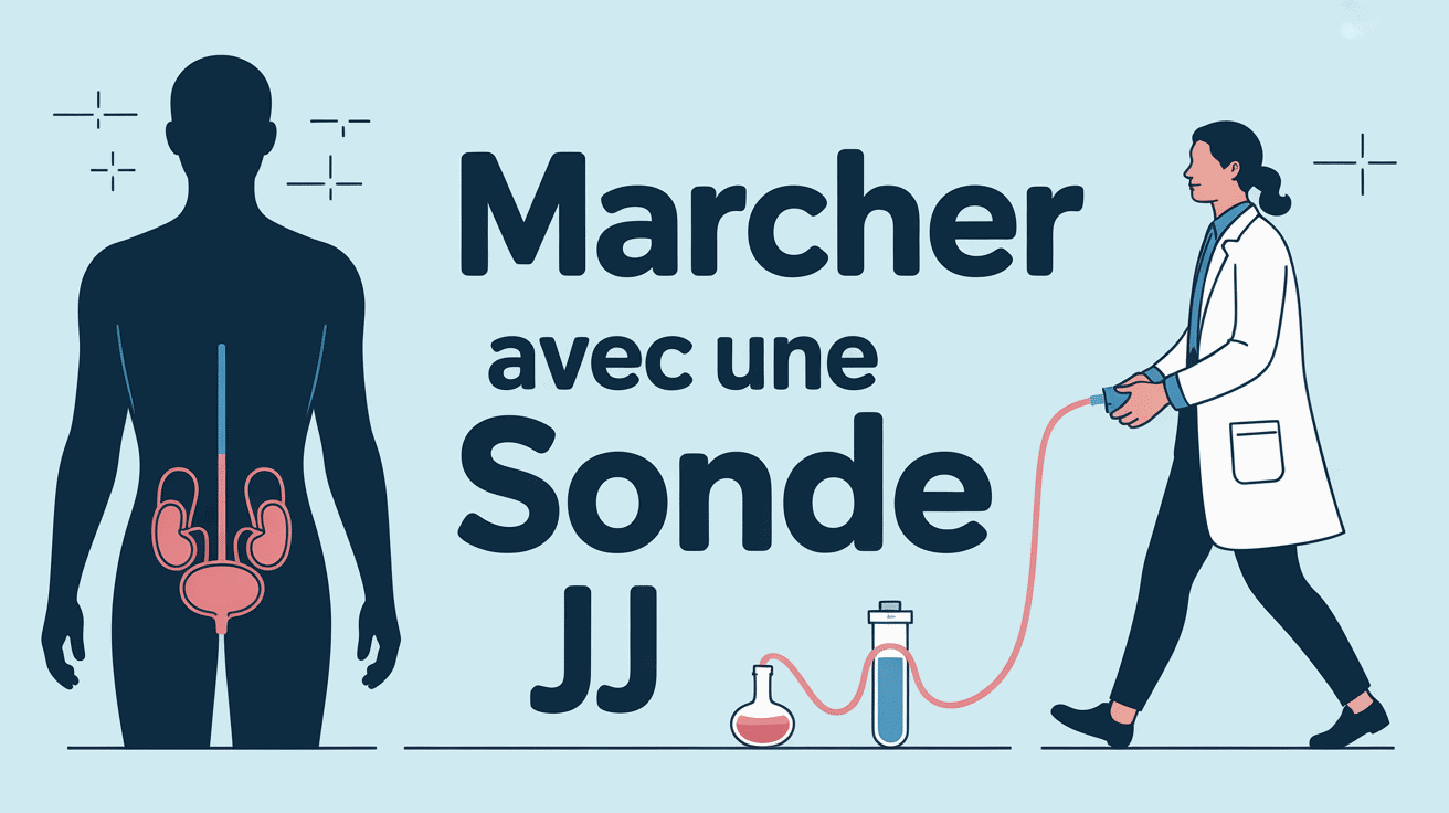 peut on marcher avec une sonde jj image silhouette urinaire