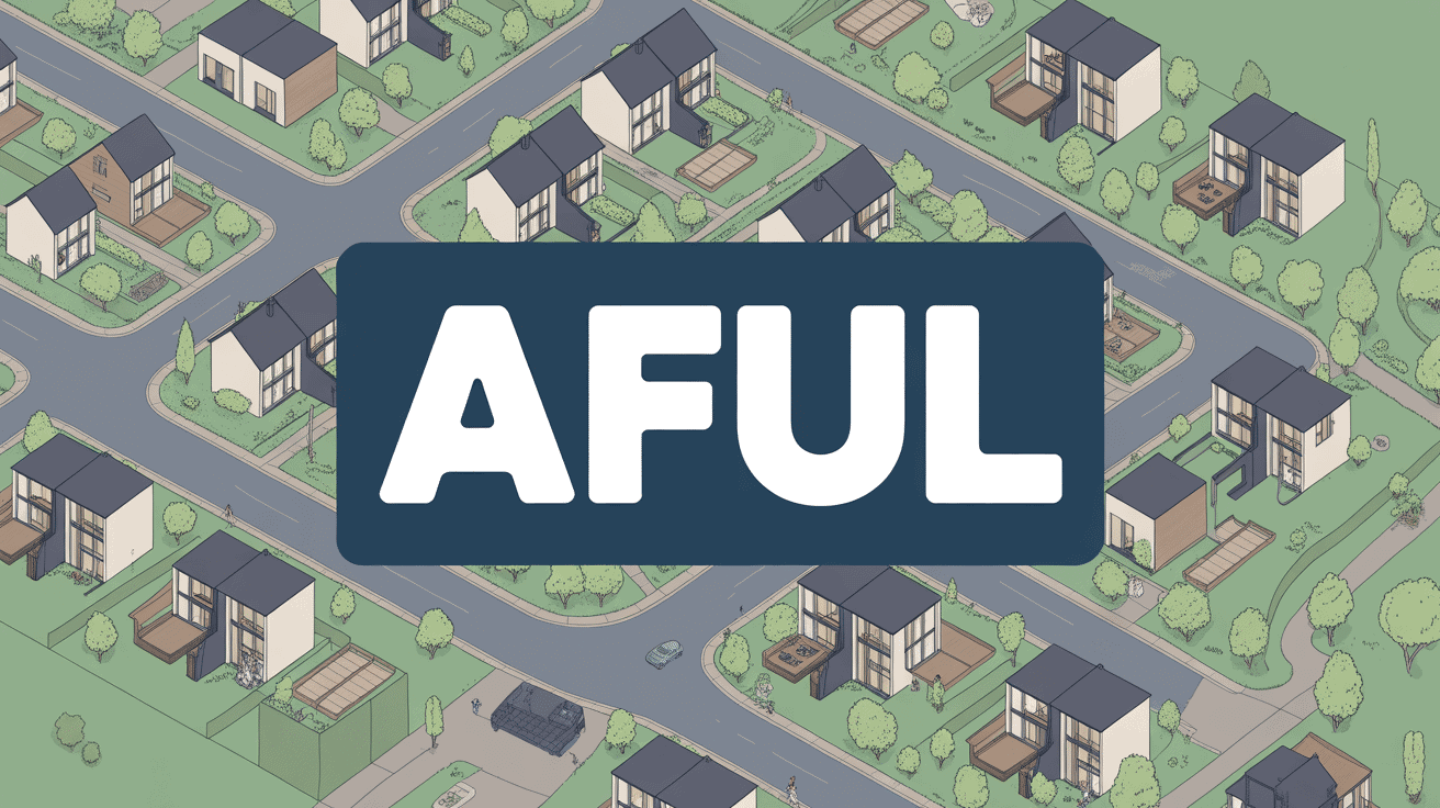 Illustration aful quartier résidentiel moderne